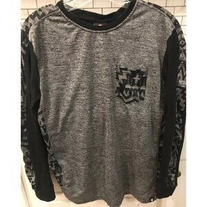 Southpole Pullover Shirt Mens Medium Black Athletic Geometric Running Skateboard